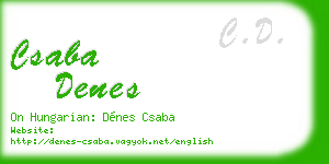 csaba denes business card